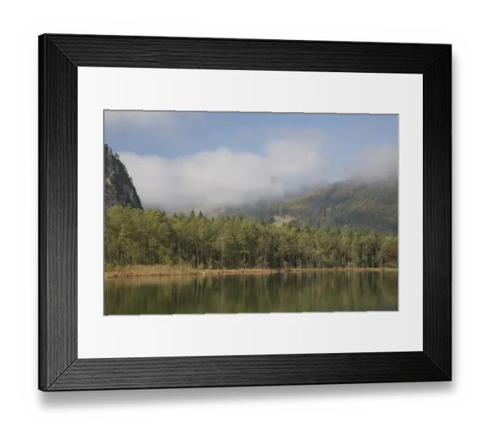 Framed Print : Autumn mood at lake Almsee, Gruenau Framed Print : Autumn mood at lake Almsee, Gruenau