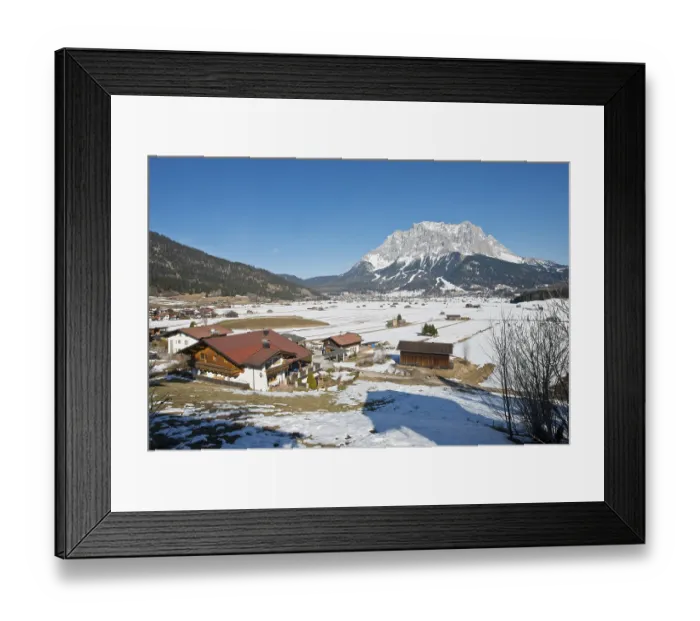 Framed Print : View from Lermoos to the Zugspitze