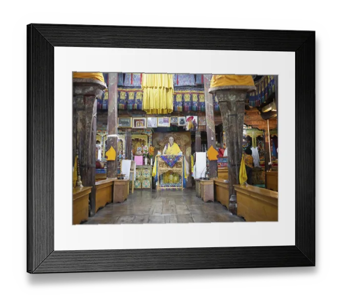 Framed Print : Prayer Hall, Thiksey or Thikse Gompa