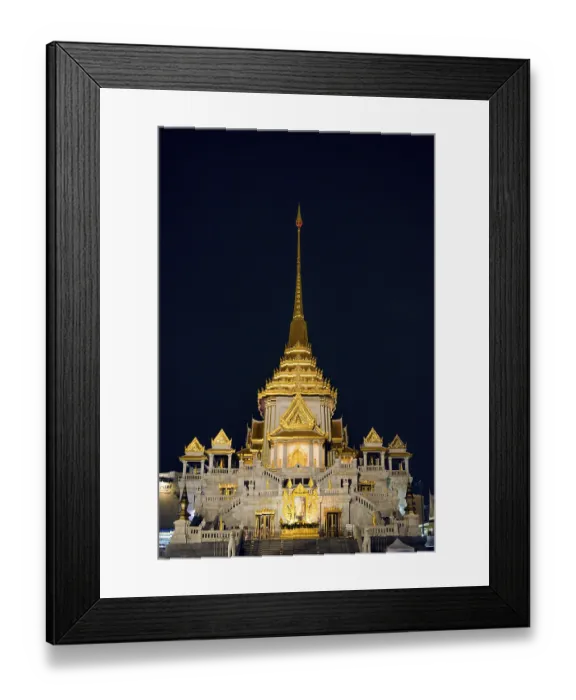 Framed Print : Wat Trai Mit Witthayaram Worawihan