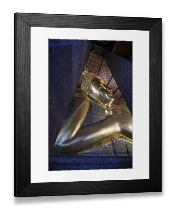 Framed Print : Reclining Buddha in Wat Pho, Temple of the Reclining Buddha Framed Print : Reclining Buddha in Wat Pho, Temple of the Reclining Buddha