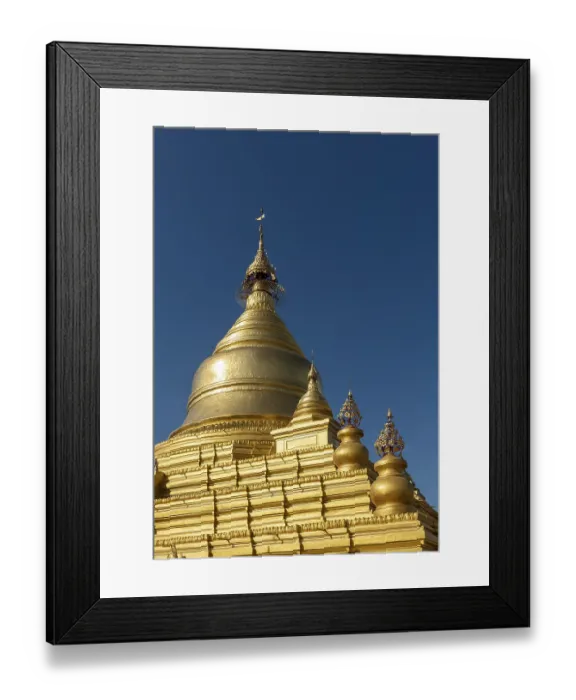 Framed Print : Golden stupa of Kuthodaw Pagoda