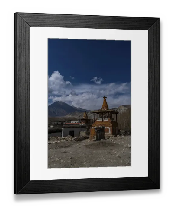 Framed Print : Colourfully painted Buddhist stupa Framed Print : Colourfully painted Buddhist stupa