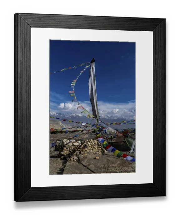 Framed Print : Praying flags, Ghar Gumba monastery
