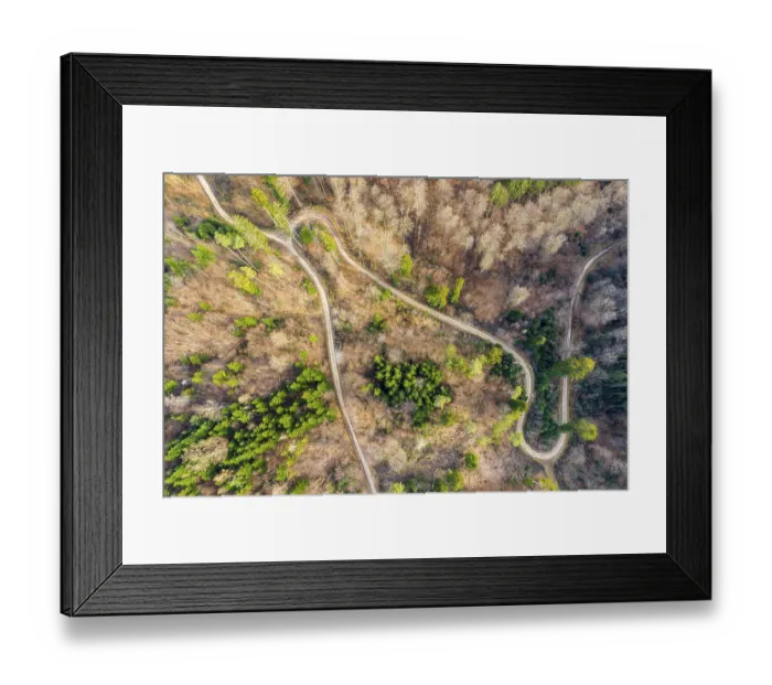 Framed Print : Drone image, Swabian Forest, mixed forest