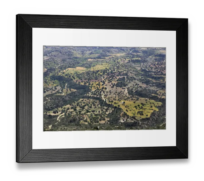 Framed Print : View from the ruins of Kantara Castle into the Mesarya Plain