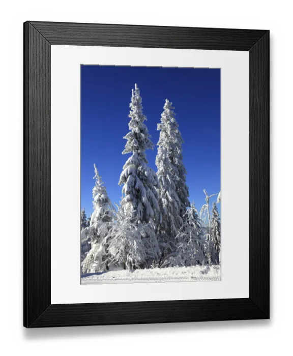 Framed Print : Winter landscape in the Fichtelgebirge