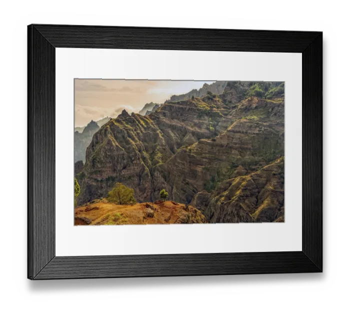 Framed Print : Mountain Landscape Santo Antao Island Cape Verde