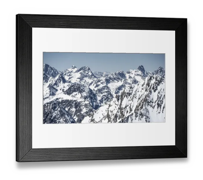 Framed Print : Mountains in winter, Stubai Alps