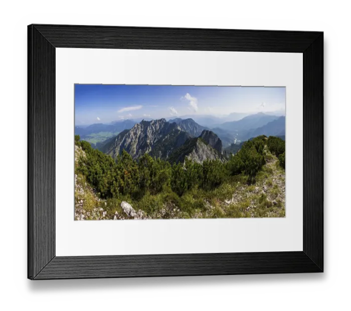 Framed Print : View from the summit of the Rinnkogel to the Bergwerkskogel and Rettenkogl