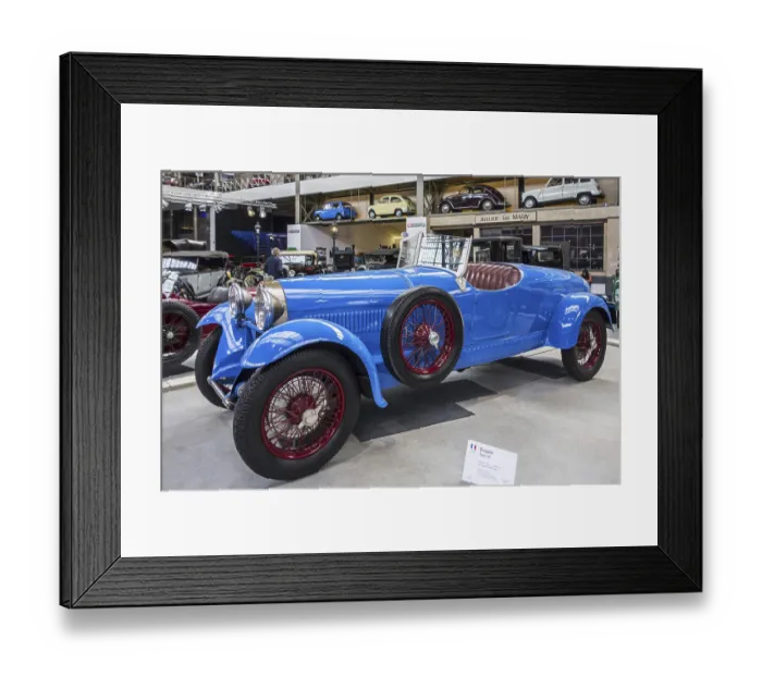Framed Print : 1927 Bugatti Type 44, French 8-cylinder line classic automobile Framed Print : 1927 Bugatti Type 44, French 8-cylinder line classic automobile