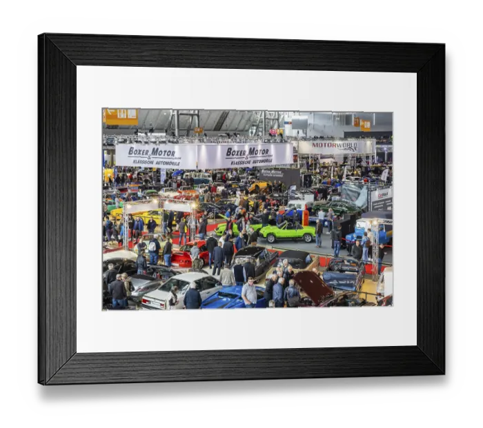 Framed Print : Retro Classics Stuttgart opens its doors Framed Print : Retro Classics Stuttgart opens its doors