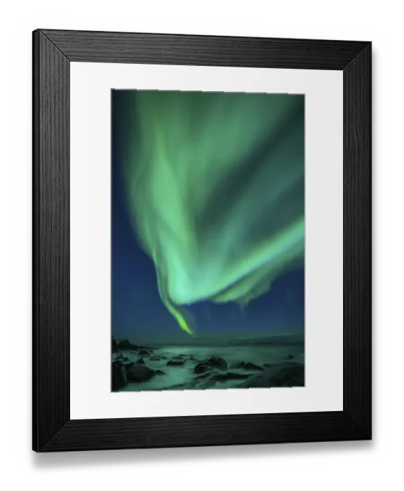 Framed Print : Northern Lights (Aurora borealis) over the Atlantic Ocean Framed Print : Northern Lights (Aurora borealis) over the Atlantic Ocean