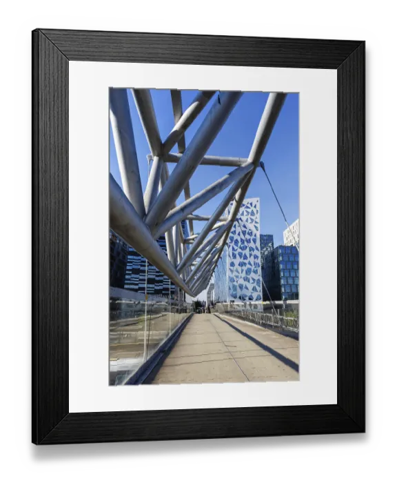 Framed Print : Oslo skyline modern city architecture building with bridge in Barcode District in Oslo Framed Print : Oslo skyline modern city architecture building with bridge in Barcode District in Oslo