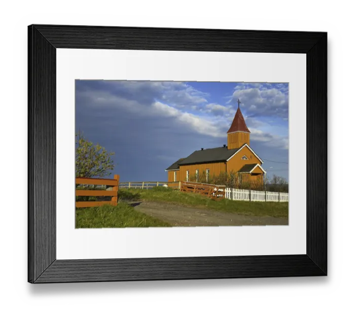Framed Print : Church, Skallelv, Vadso municipality