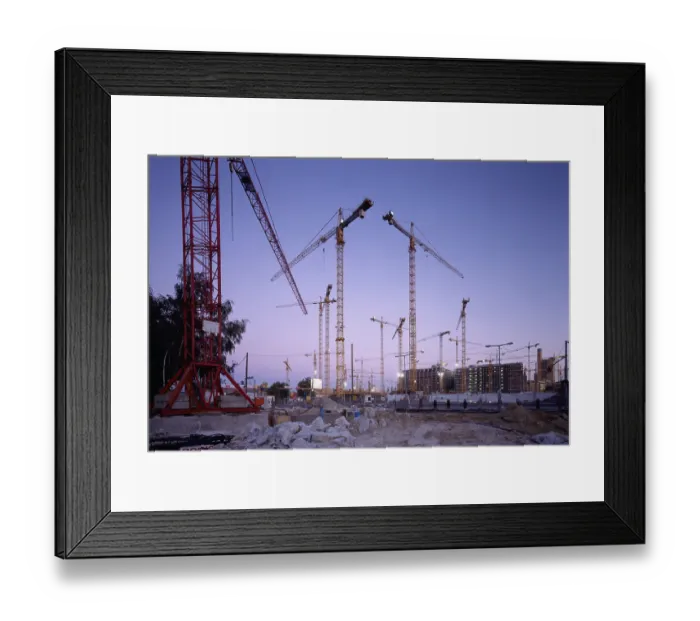 Framed Print : Berlin, Potsdamer Platz  /  Construction site (September 1997)