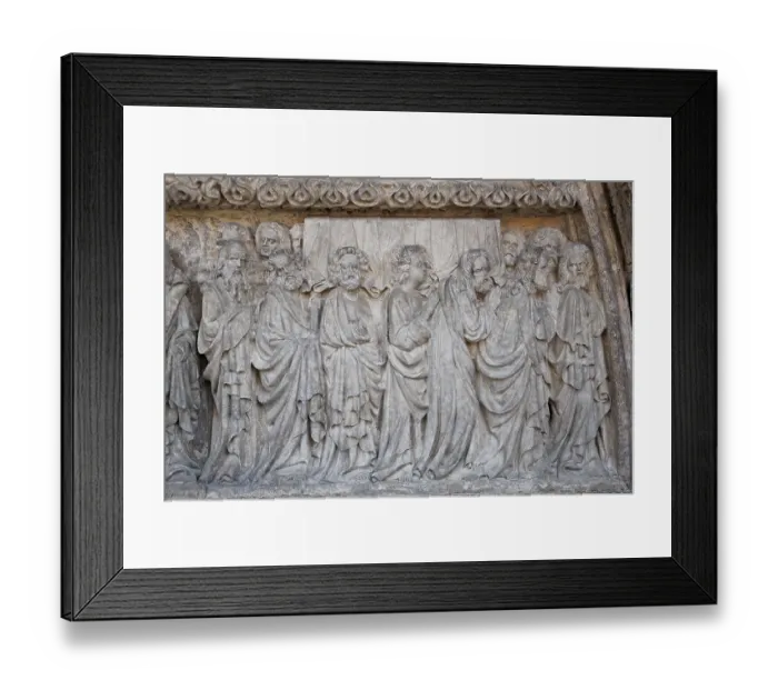 Framed Print : Main portal, tympanum, St. Saint, Saint