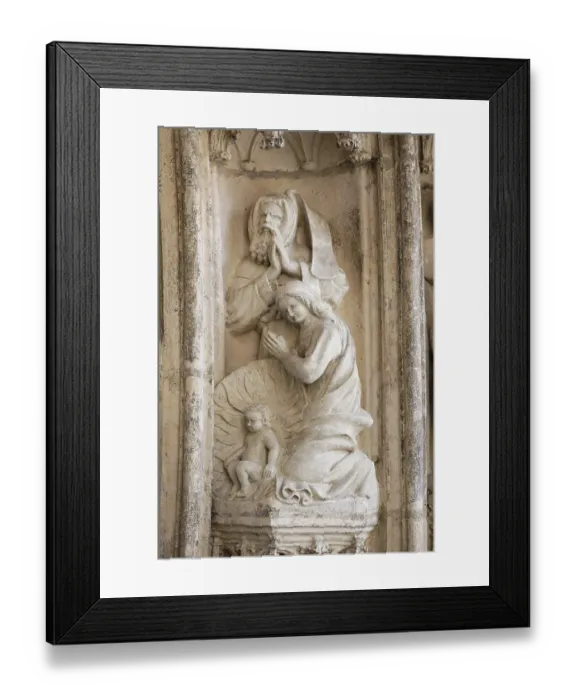 Framed Print : Main portal, figures, Nativity, St. Saint, Saint Framed Print : Main portal, figures, Nativity, St. Saint, Saint