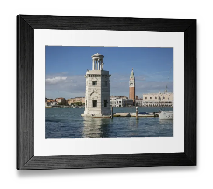 Framed Print : Italy Venice Marina near San Giorgio Maggiore -291 Lighthouse from 1813 behind Campanile of San Marco right Doge's Framed Print : Italy Venice Marina near San Giorgio Maggiore -291 Lighthouse from 1813 behind Campanile of San Marco right Doge's