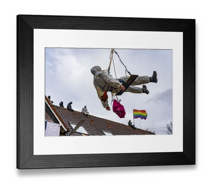 Framed Print : Beginning of the eviction of the Luetzerath hamlet