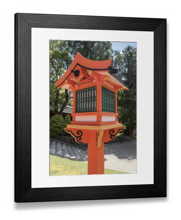 Framed Print : Wooden lantern, Kasuga Taisha Shrine