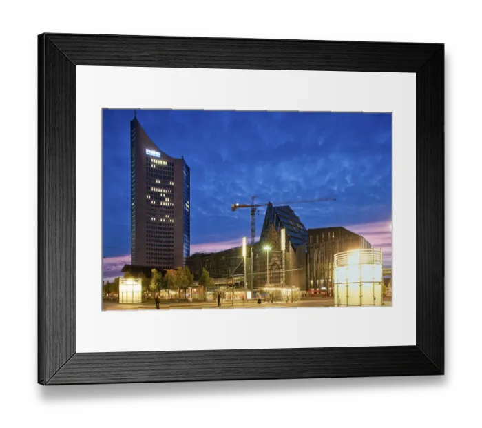 Framed Print : Augustusplatz is located at the end of Grimmaische Strasse in Leipzig