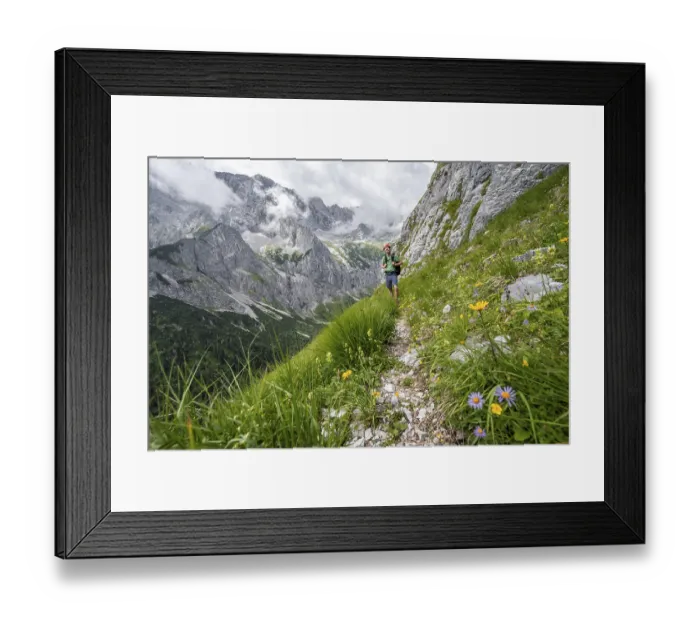 Framed Print : Mountaineers on the way to Waxenstein Framed Print : Mountaineers on the way to Waxenstein