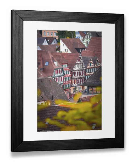 Framed Print : Half-timbered houses, Calw, Black Forest