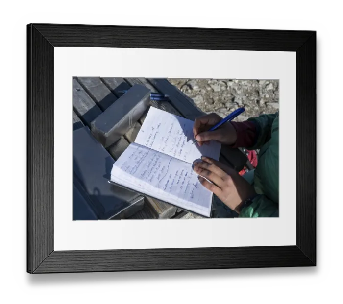 Framed Print : Hiker signs the summit book, summit of the Mitterhorn Framed Print : Hiker signs the summit book, summit of the Mitterhorn