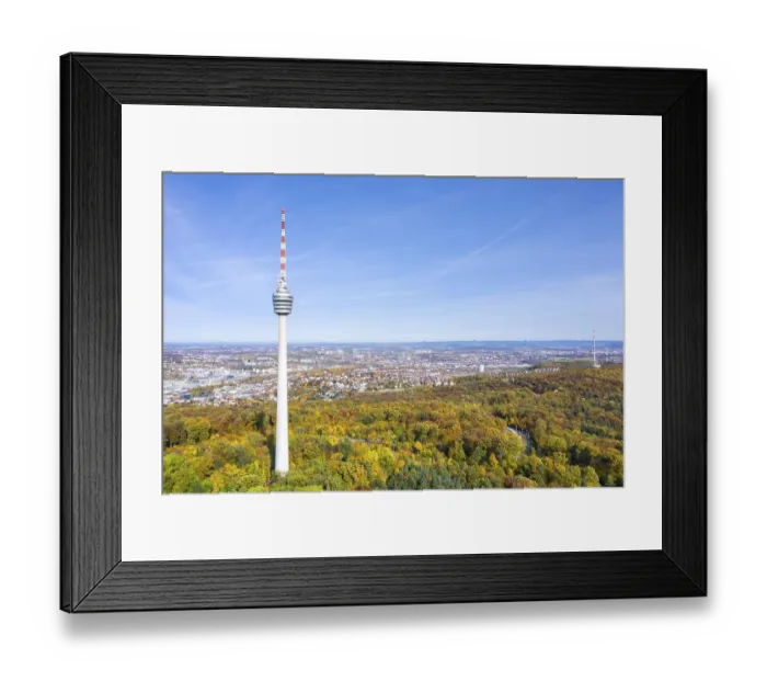 Framed Print : Television tower Stuttgart tower skyline aerial view city architecture travel text free space copyspace travel Framed Print : Television tower Stuttgart tower skyline aerial view city architecture travel text free space copyspace travel