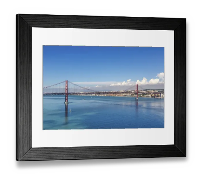 Framed Print : Lisbon Bridge Ponte 25 de Abril over River Tagus Travel Travel City in Lisbon