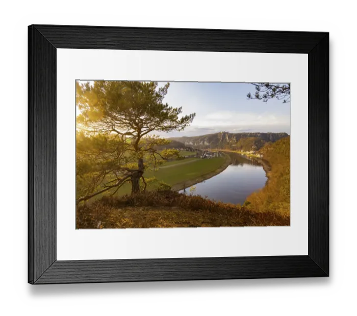 Framed Print : The Leopoldsnase viewpoint is a vantage point near Rathen