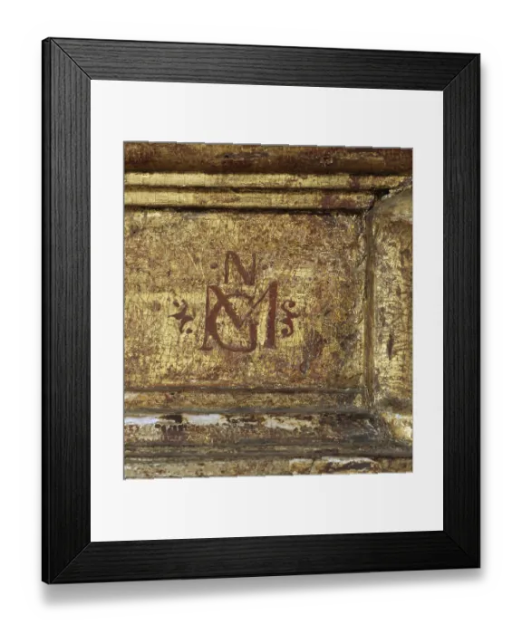 Framed Print : Gruenewald Altar, Signature MG, St. Saint, Saint