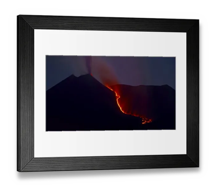 Framed Print : Sicily, volcanic eruption of Mount Etna