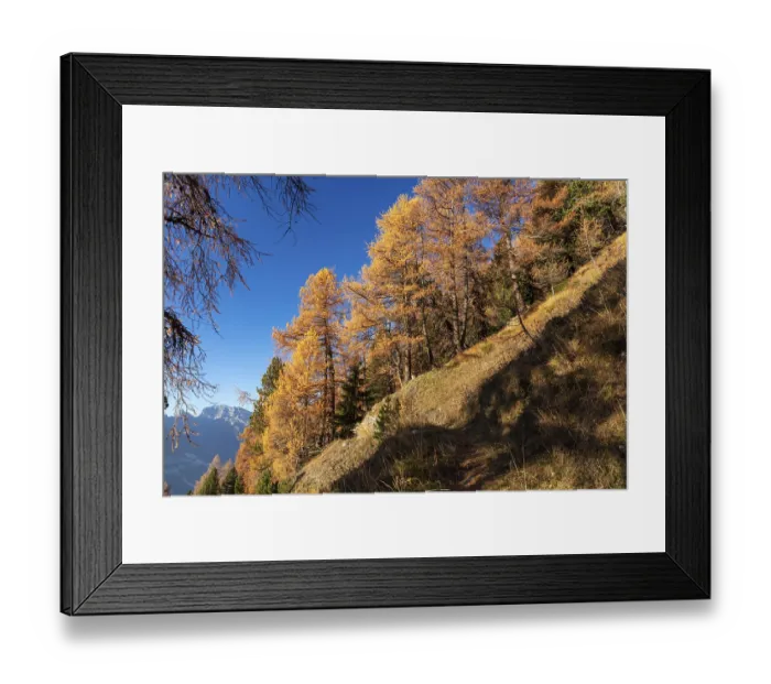 Framed Print : Hiking trail at the Col de la Marlene