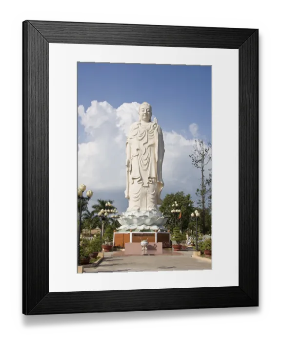 Framed Print : Buddha statue in the Vinh Trang Pagoda