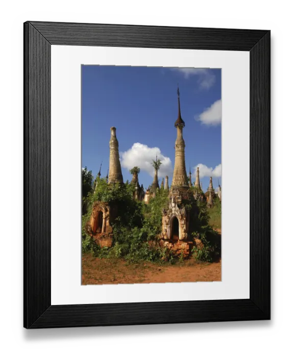 Framed Print : Myanmar, ancient temples, Inle Lake