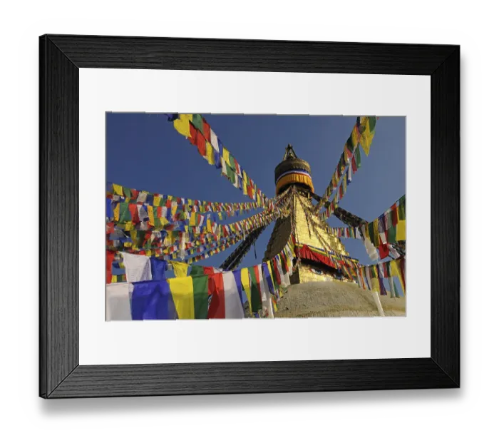 Framed Print : Prayer flags at Boudhanath Stupa Framed Print : Prayer flags at Boudhanath Stupa
