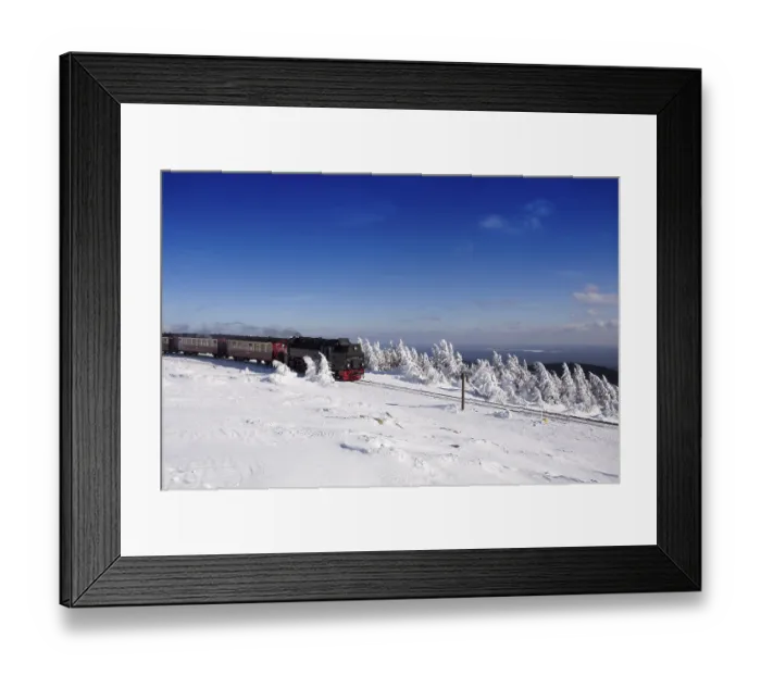 Framed Print : Brockenbahn or Brocken Railway narrow-gauge railway