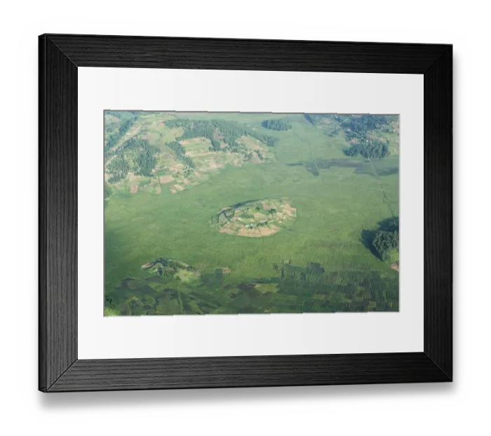 Framed Print : Cultivated hill country Central Africa