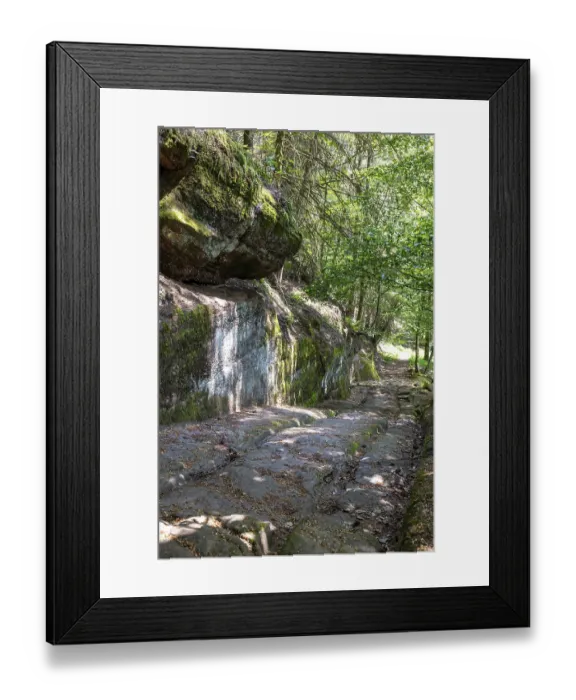 Framed Print : Roman path, also slab path, voie romaine