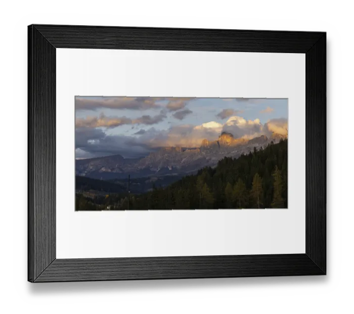 Framed Print : View of the rose garden in the evening light