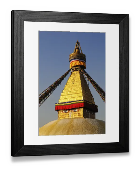 Framed Print : Boudhanath Stupa, Kathmandu, Kathmandu Valley