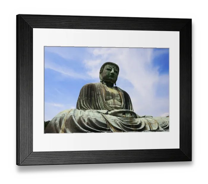 Framed Print : Sitting Buddha Amida Nyorai, Buddhist Temple KOtoku-in