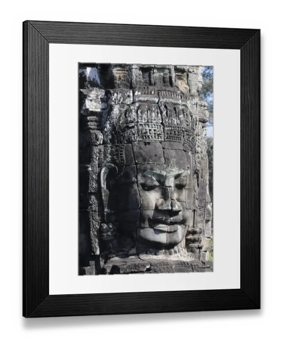Framed Print : Face tower, Bayon, Angkor Thom