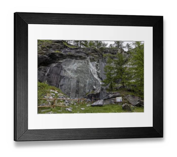 Framed Print : Former quarry, green marble of Frejus (Cava del marmo verde del Frejus) Framed Print : Former quarry, green marble of Frejus (Cava del marmo verde del Frejus)