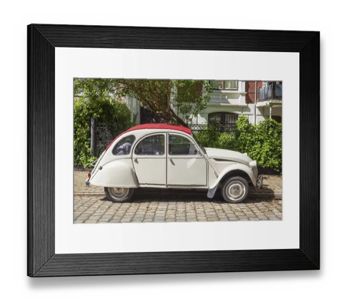 Framed Print : Vintage Citroen 2CV club Ente, Germany, Europe Framed Print : Vintage Citroen 2CV club Ente, Germany, Europe