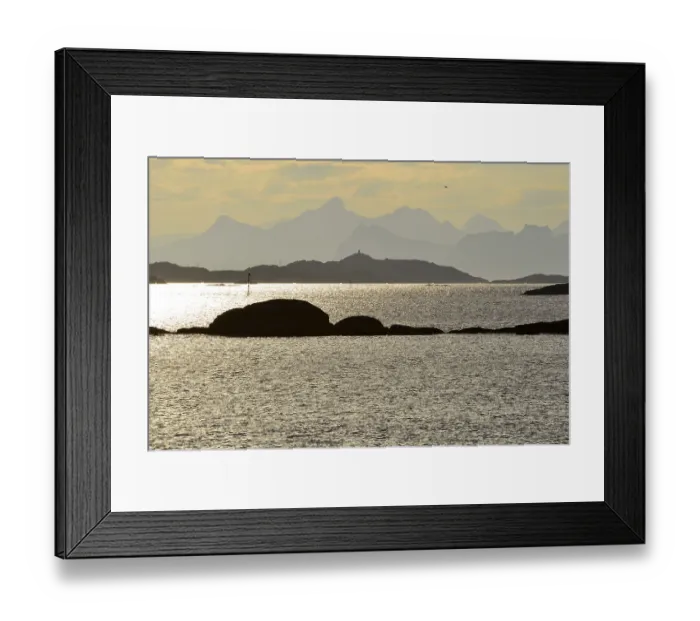 Framed Print : Island landscape in front of Svolvaer Framed Print : Island landscape in front of Svolvaer