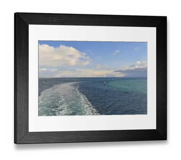 Framed Print : Boat route, fairway with markings Framed Print : Boat route, fairway with markings