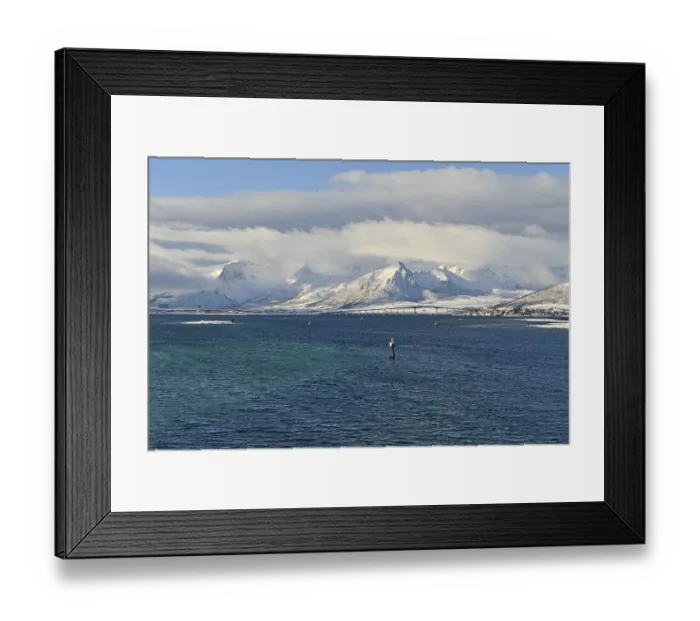 Framed Print : Snow-covered mountains with clouds Framed Print : Snow-covered mountains with clouds